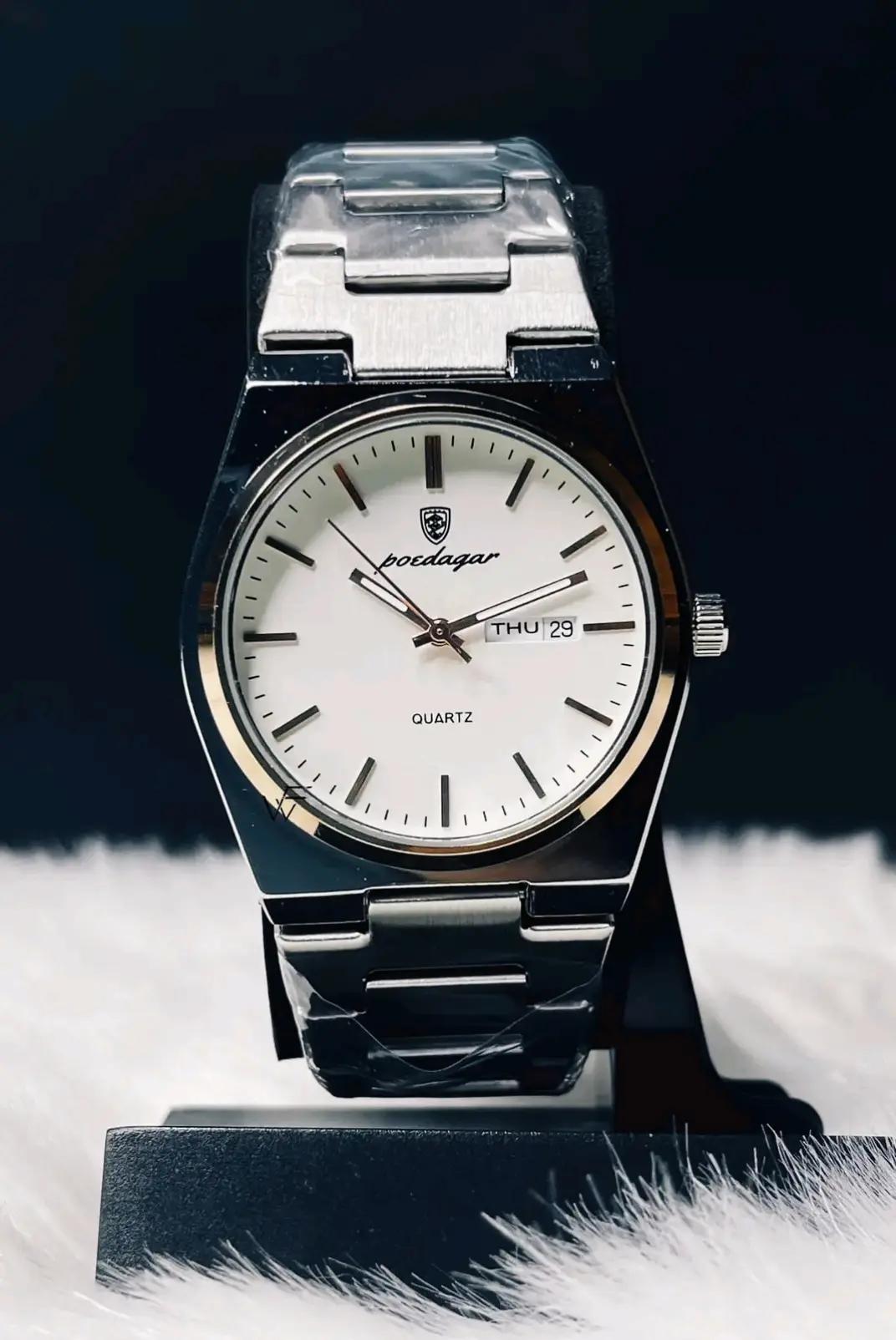 Poedagar 930 Premium Watch - Silver White